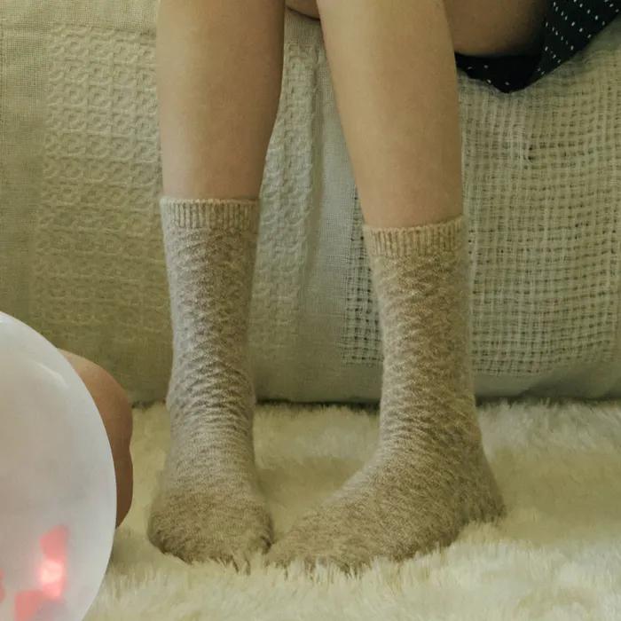 [Banana Sisters Winter Gift Box 3-Set] Edelweiss Soft Wool Socks 3 Pairs 6 Colors