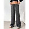 European and American Leisure Stripes Straight-Leg Pants Loose Pants Pants Children Casual Pants Trousers Women