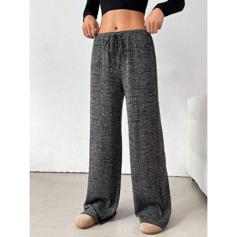 European and American Leisure Stripes Straight-Leg Pants Loose Pants Pants Children Casual Pants Trousers Women