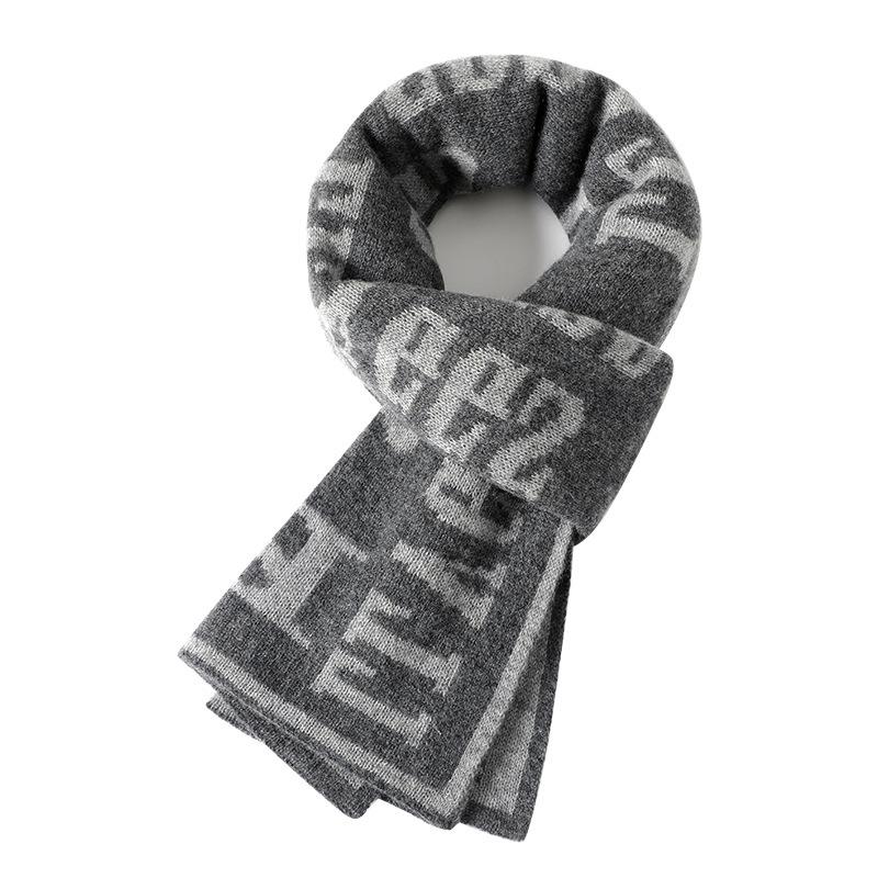 Pure cashmere scarf men's winter couple shawl dual-purpose solid color versatile high-end warm neck scarf women