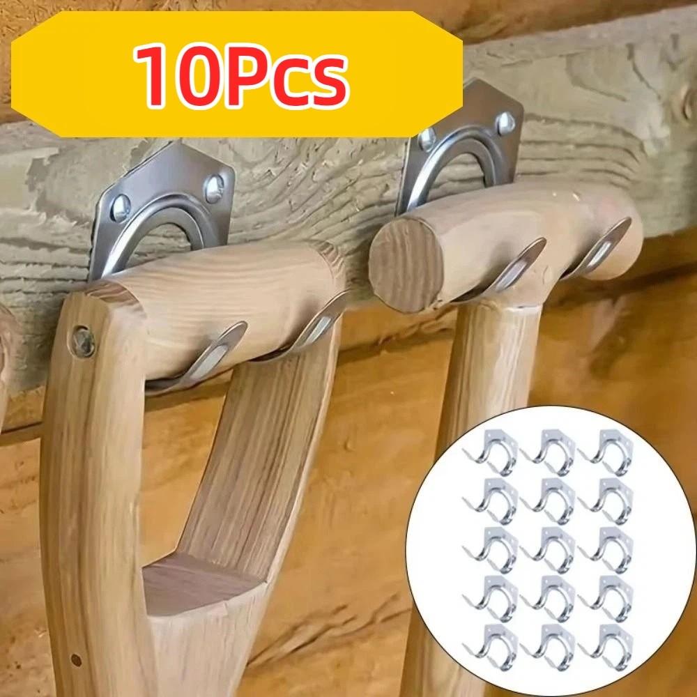 10Pcs Durable Tool Storage Hooks Easy Install Hose Storage Hook Garden Metal Hooks  Shed Organizer