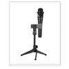 Solid Metal Tripod Desktop Microphone Stand With Adjustable Height 22-27cm For Streaming Podcasting And Live Broadcasting