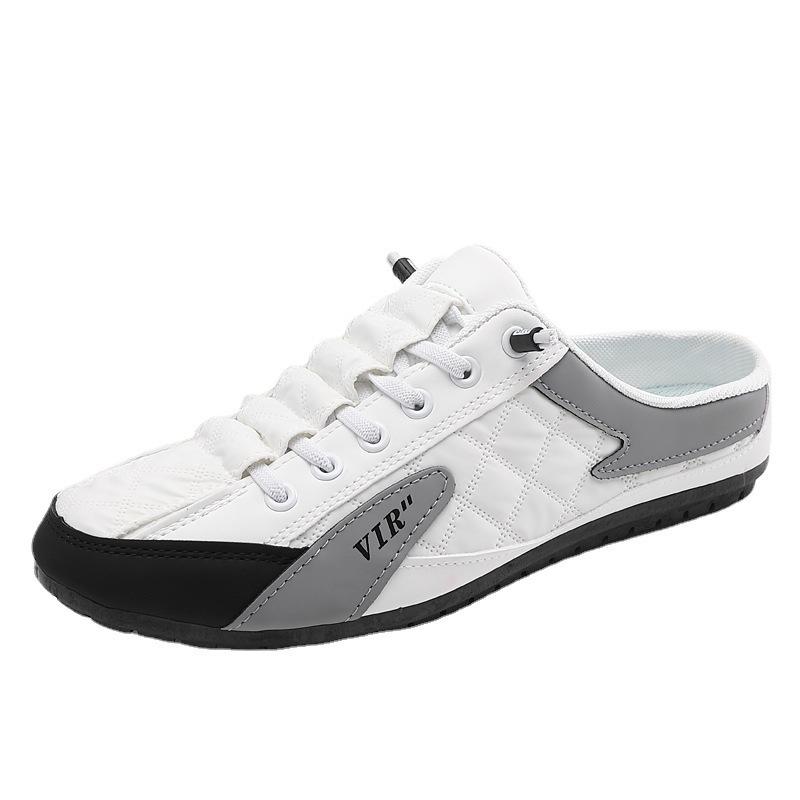Spring men's shoes Korean version trendy versatile casual shoes lazy half drag board shoes Doudou shoes men