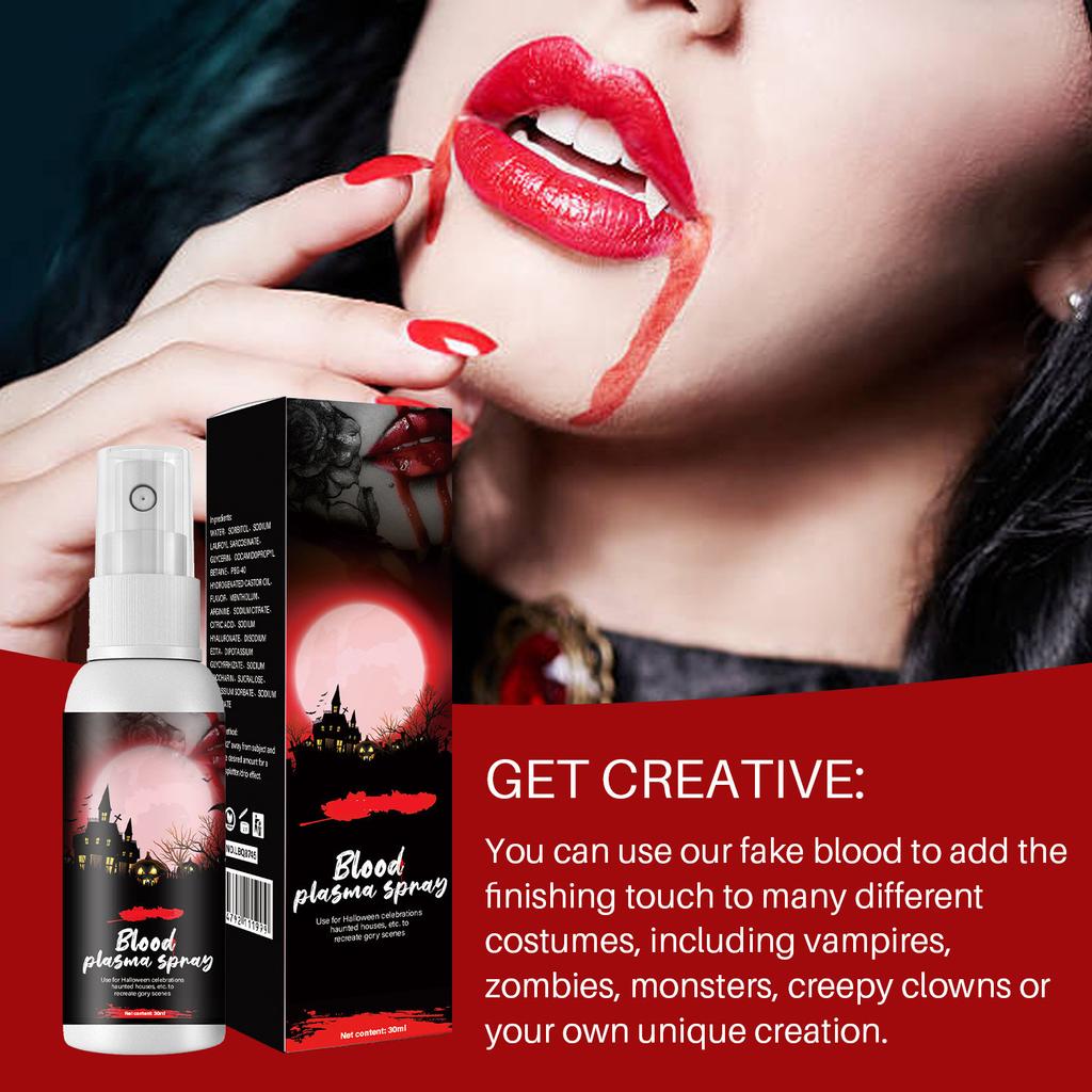 30ml Fake Blood Spray For Cosplay ,Blood Washable For Clothes And Face,Fale Blood Makeup