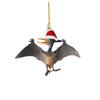 Festive Flat Dinosaur Acrylic Christmas Ornament Cheerful Vehicle Decoration Gift For All Ages