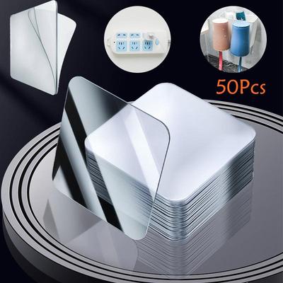 10/30/50 Stück Home Kitchen Doppelseitiger transparenter Kleber Hilfspaste Starker und nahtloser Fliesenhaken