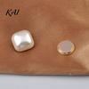 No Sew Safety Button 2Pcs Faux Pearl Magnetic Clothes Button, Fake Cat Eye Stone Brooch Decorative for Shirts Scarf Shawl, Clothing Magnet Portable