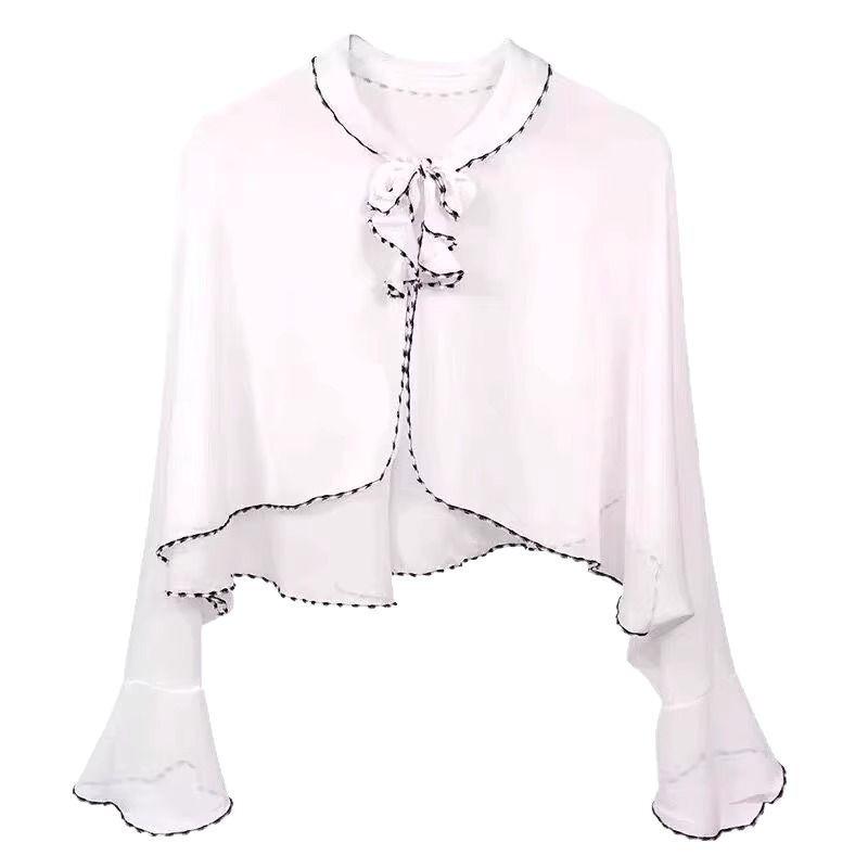 Lightweight Chiffon UV Protection Shawl for Summer Outdoor Activities