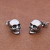Punk Rock Totenkopf Ohrstecker für Herren Damen Edelstahl Mode Einfach Piercing Ohrring Klassische Persönlichkeit Schmuck Großhandel