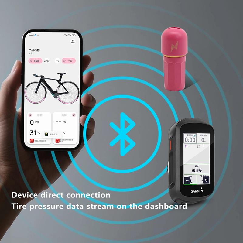 2Pieces/Box Tpms T1 Tire Pressure Monitoring System Bike Air Pressure Monitor Real-Time Wireless Tire Pressure Detector