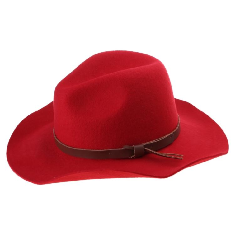 Classical Homburg Hat Cowboy Hats Gift for Boyfriend Top Hat Wide Brimmed