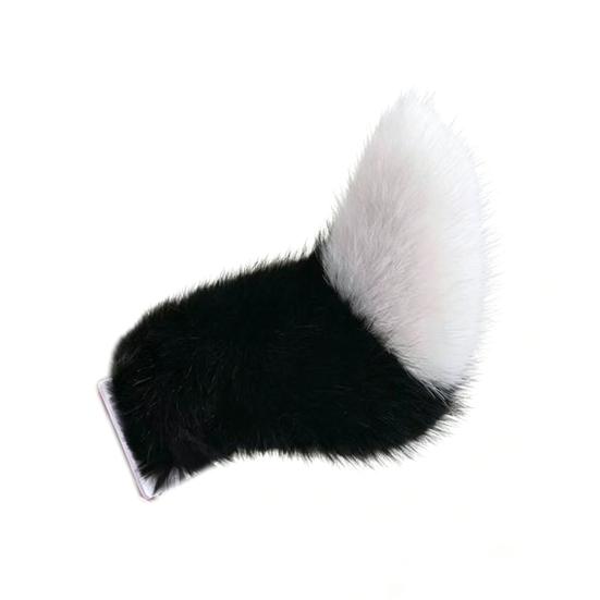 Electric Wagging Tail for Car USB Rechargeable Fox Tail Decoration with Remote Control 1pc чёрный