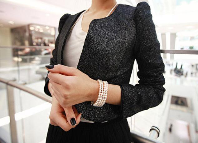New Fashion Female Three-layer Rhinestone Imitation Pearl Bracelet Elegant Multi-layer Elastic Bracelet Bridal Jewelry