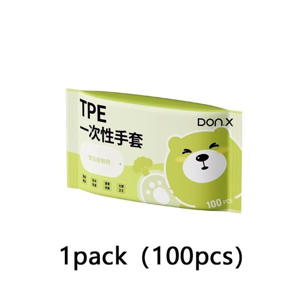 

100pcs Waterproof and Oil-Proof Disposable Gloves Transparent Household Cooking and Baking Glove 100pcs