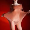 150Kg Women 6D Thin Bodysuit Open Crotch Oil Glossy Shiny Yoga Shaping  Elastic Tights Body Stockings Leggings Maid Leotard