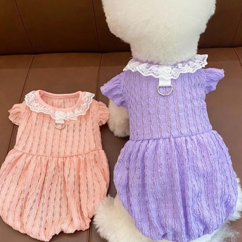 Comfortable Puppy Princess Dress Thin Breathable Pet Puff Skirt Fashion Pet Clothing  Daily Wear