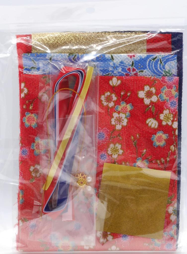 Takagi Fiber Panami Hinamatsuri Craft Chirimen Doll Dress Kit both Hina and Emperor dolls with one body doll hair NB26 (Make kit) Doll NB-1, (sold