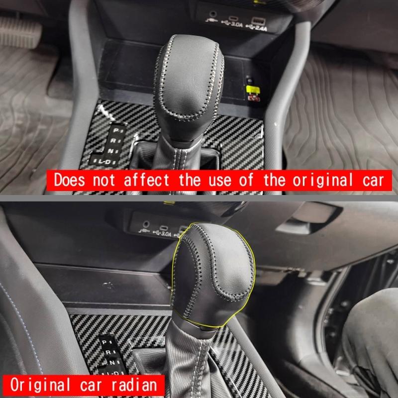 For Subaru Forester 2025 2026  Car leather gear Head Knob handle Gear Shift Collars Handbrake Grip Cover Interior Accessories