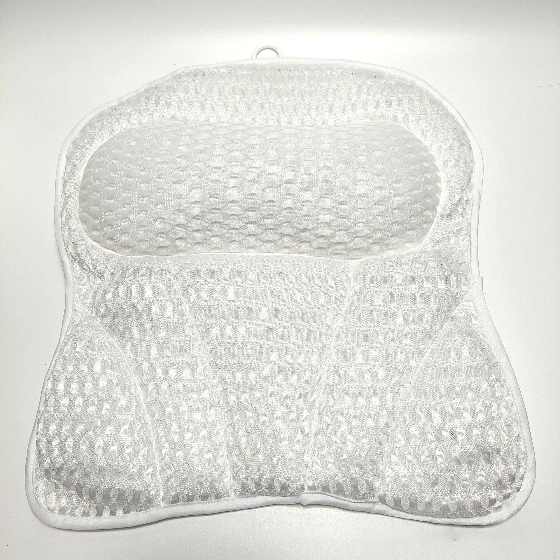 

4D Bathtub Pillow for Tub Non-slip Bath Pillow for Neck Back Support with Strong Suction Cups Soft Spa Bath Pillows One Size