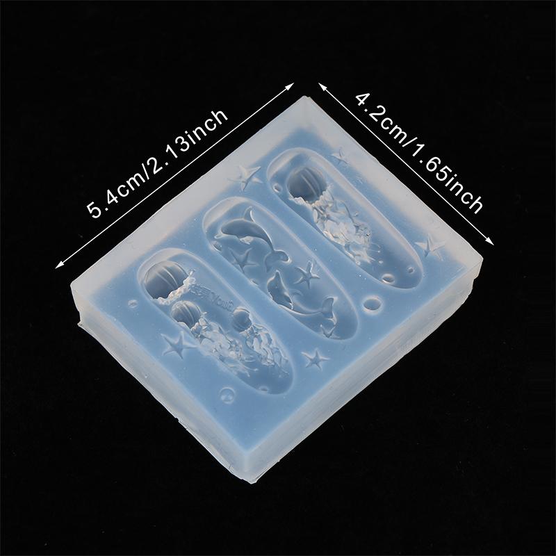 Ozean-Serie Tier-Silikonform Muschel, Schnecke, Nagel, Qualle, Delfin, Schleife, Muschel 3D Weicher Anhänger Maniküre-Form Schablone Werkzeug