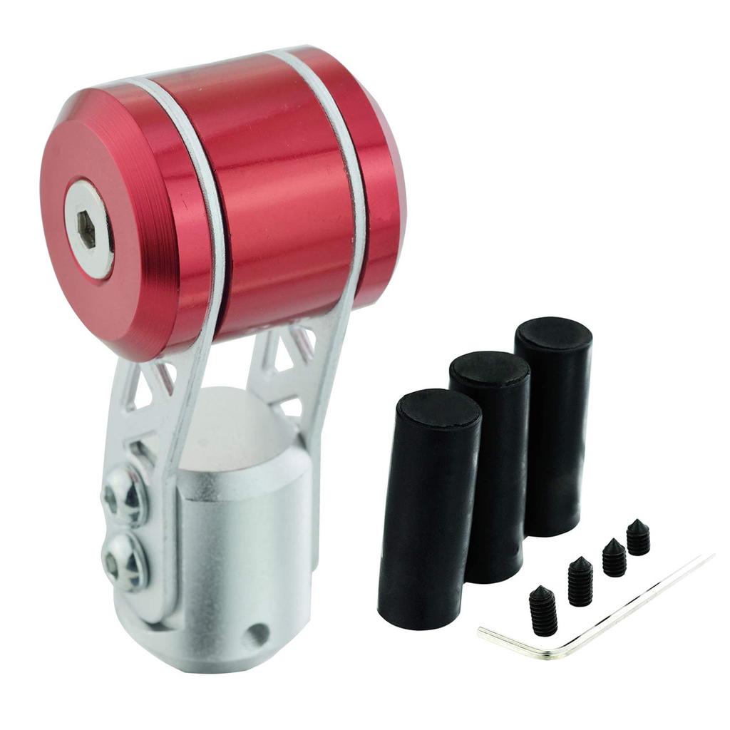 Abfer Alloy T-Shape Manual Car Shift Knob, MT AT Shifter Knob, Automobile, Universal Car Accessories, Interior (Red)