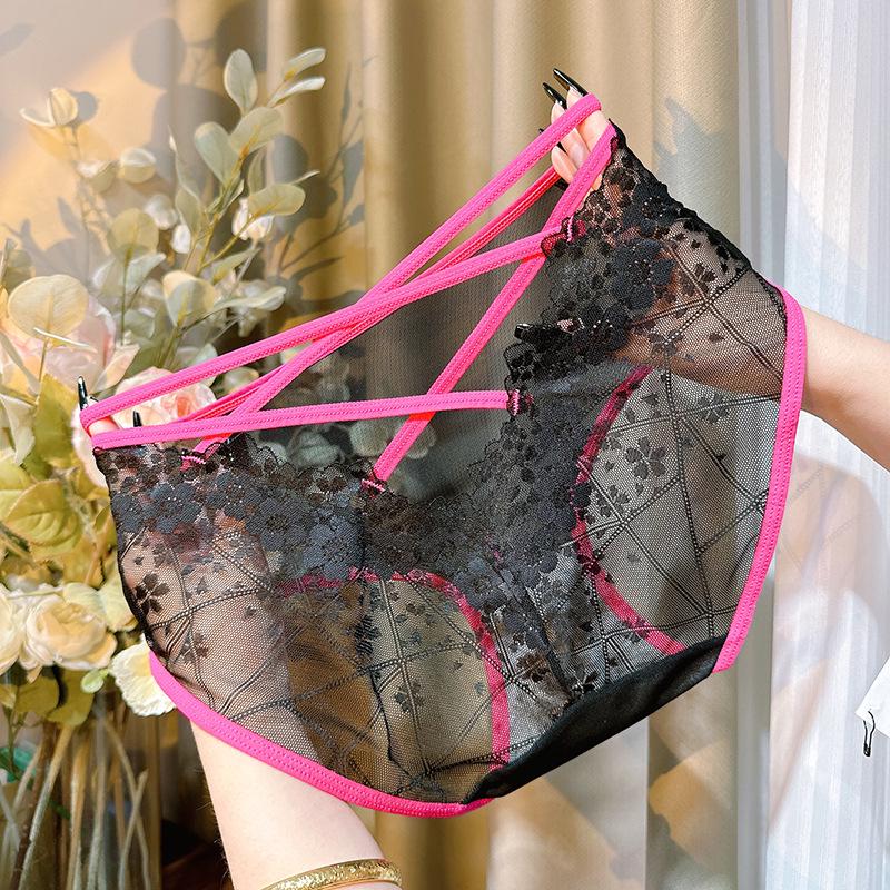 

2025 Дышащие Кружевные Сексуальные Трусики-Слипы с Высокой Посадкой из Бесшовного Хлопка для Женщин XL