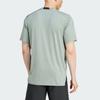 Adidas Designed-For-Training Intensity Logo Fitness Moisture-Wicking Crew Neck Short Sleeve Dopamine T-Shirt Men Tops Silver Green JI8187