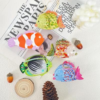 Roztomilá série Oceánu Zábavná ryba Acetatová sponka do vlasů pro ženy Elegantní žraločí sponka Módní dívčí sponka do vlasů