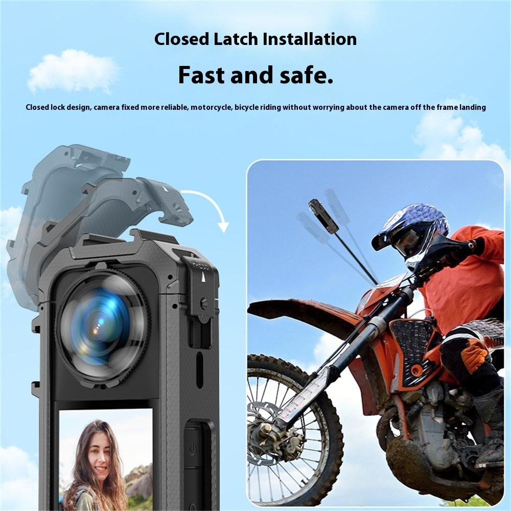 For Insta360 X5 Panoramic Action Camera Magnetic Quick Release Plastic Protective Frame