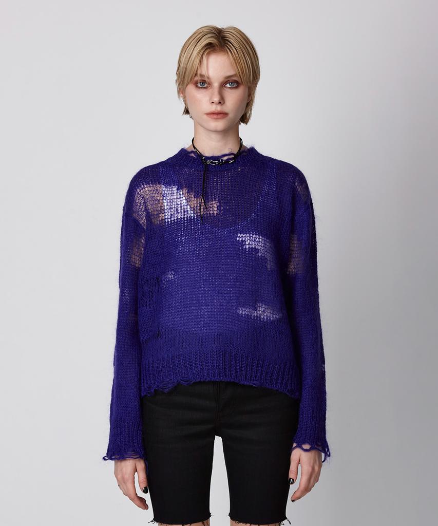 EAN JO Kidmohair Distressed Knit (Blue)
