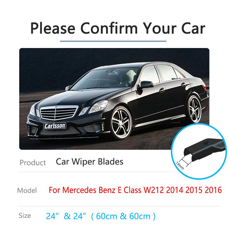 2x For Mercedes Benz E Class W212 2014 2015 2016 Car Windshield Windscreen Wiper Blades Accessories Rubber Front Window 24"