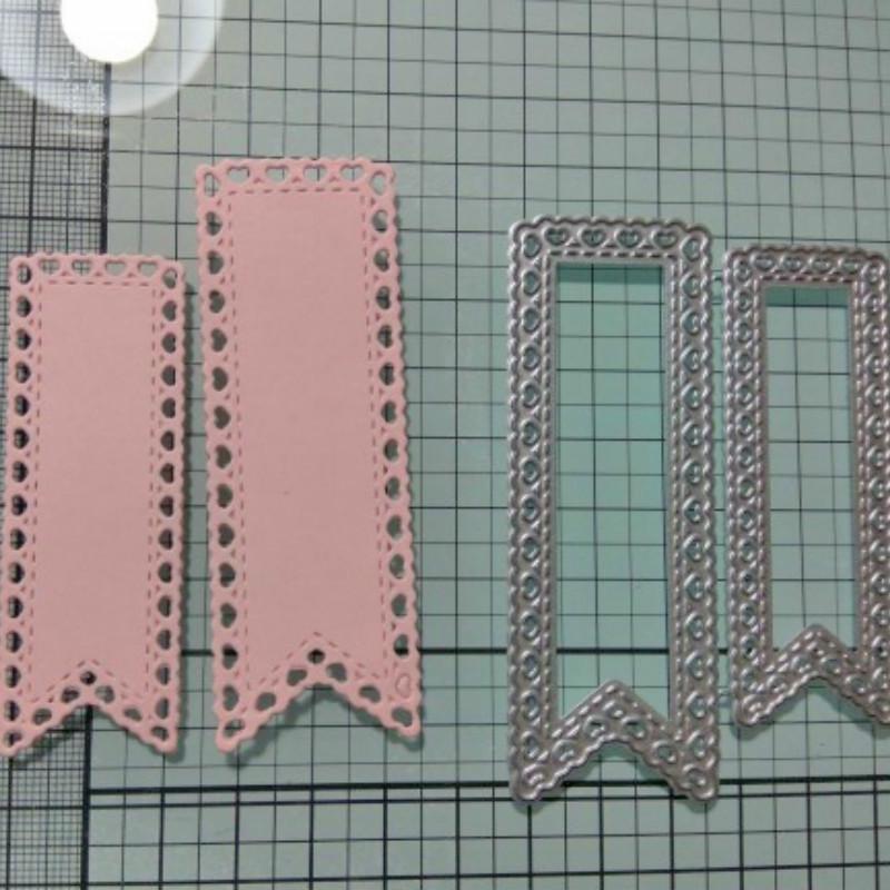 Heart lace banner Stitched Metal Cutting Dies DIY Scrapbooking Stamps Craft Cards Embossing Making