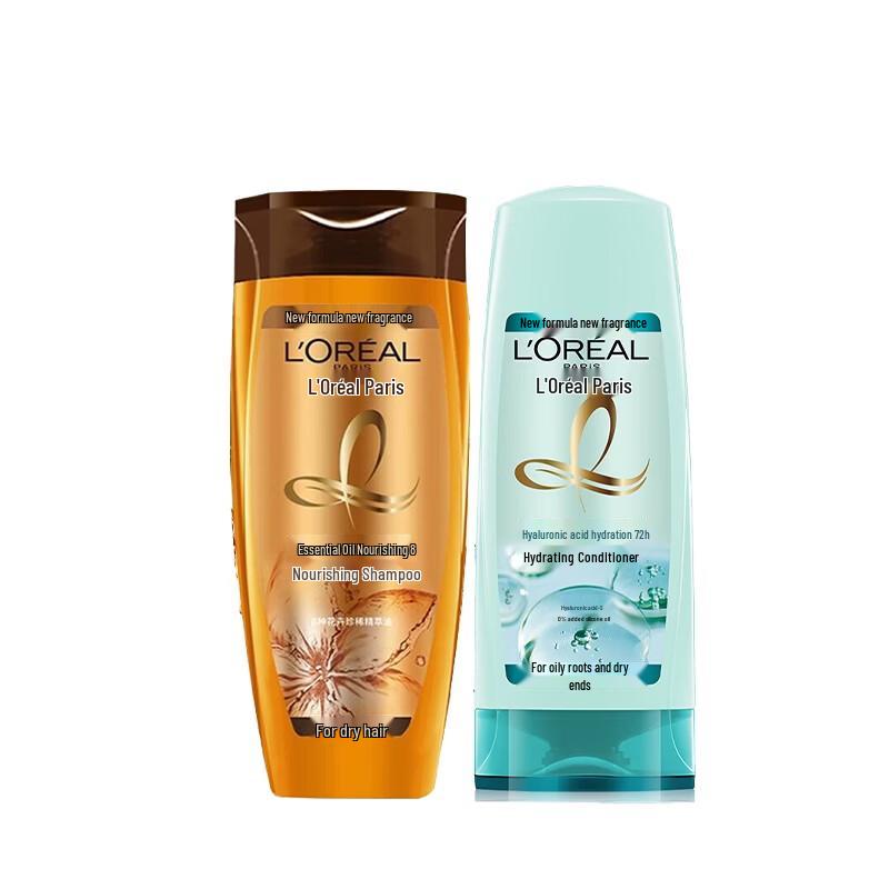L Oréal Essential Oil Nourishing Shampoo & Hyaluronic Acid Conditioner Set