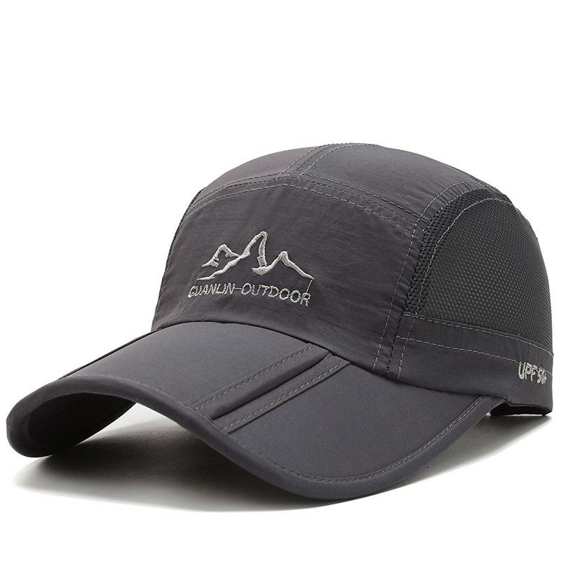 Men's baseball cap summer folding hat outdoor sports sun protection cap sunshade cap men's and women's mesh cap