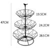 ZISIZ Nordic Modern 3-Tier Iron Fruit Basket