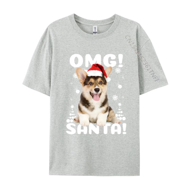 Christmas Dog T Shirts Fashion Premium Cotton Crew Neck Tee Shirts Male Plus Size Sweatshirts High Quality