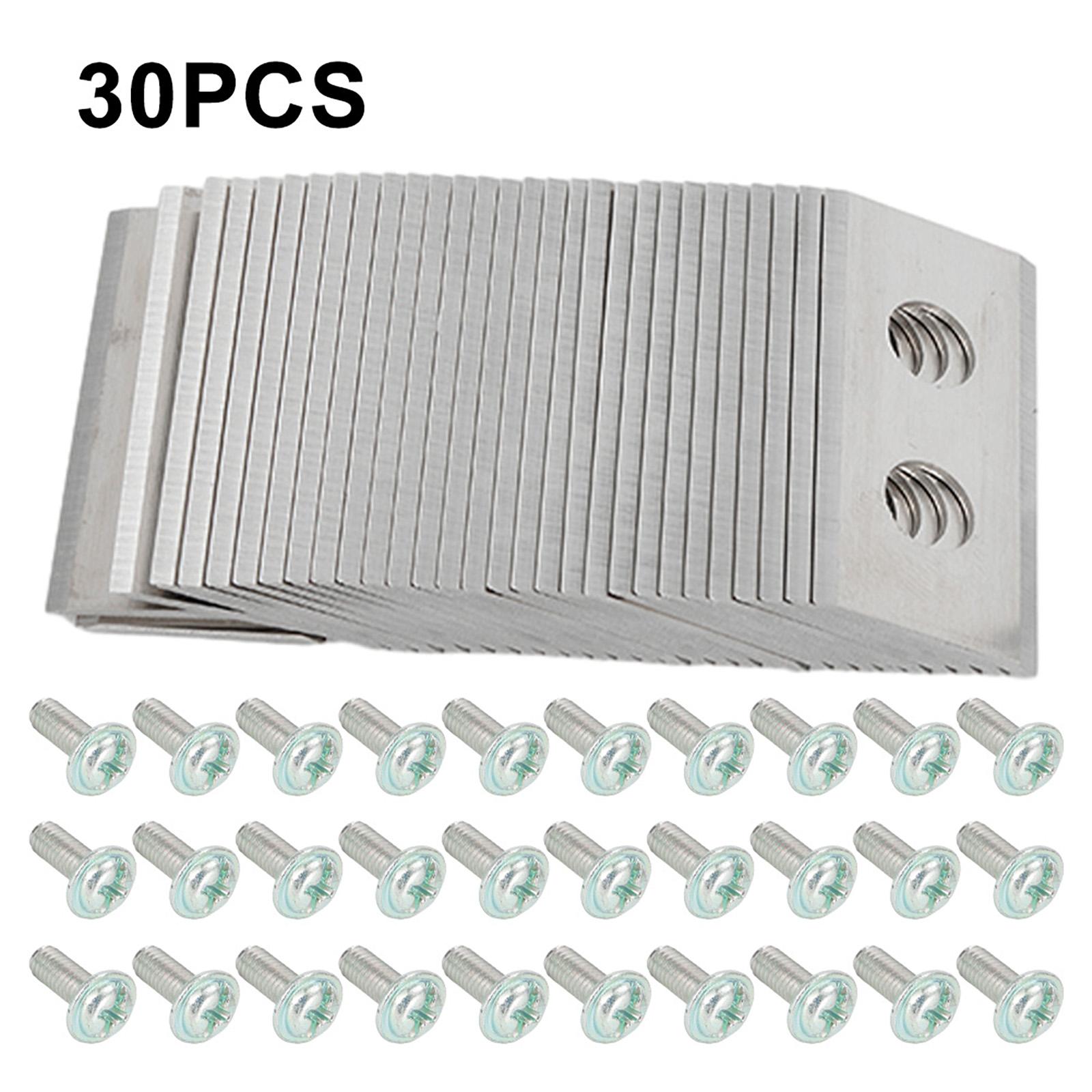 

Lawn Mower Blades Blade Yard Garden Sliver Stainless Steel Weather Resistant Titanium Replacement Blades With Screws