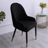 Simple Curved Shaped Chair Back Semicircle Dining Table Dining Chair Cover Backrest  Integrated Elastic Chair Cover