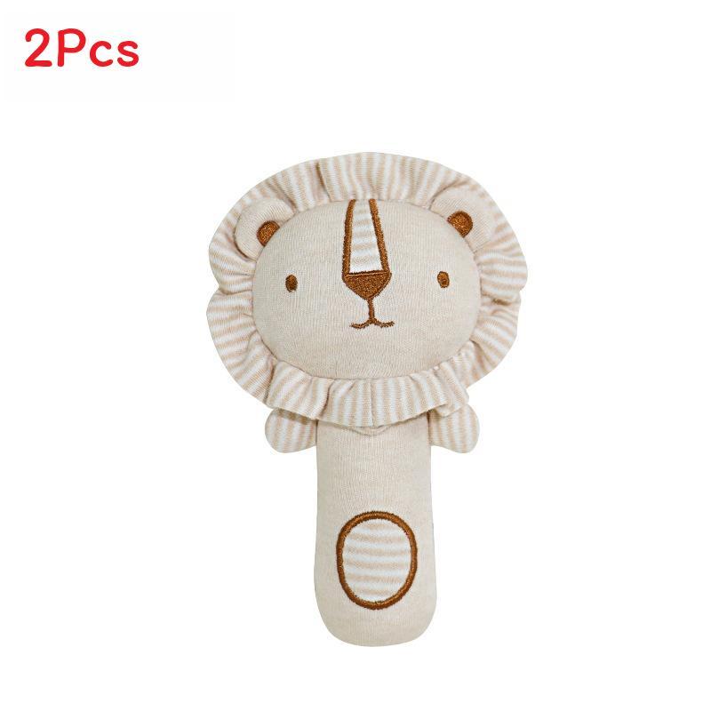 Baby Organic Cotton Rattle Set With Grasping And Soothing Features For Newborns