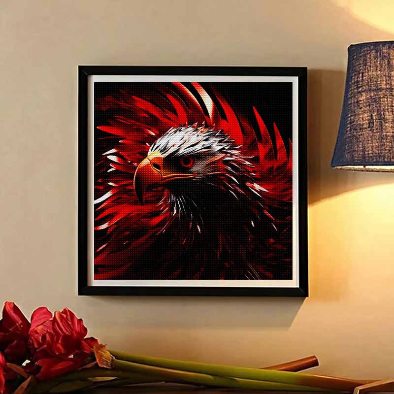 New Arrival 5D DIY Full Circle Diamond Painting "Red Flying Eagle" Embroidery Cross Stitch Home Decor Gift