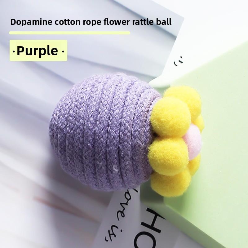 

Cat Toy Balls, Cotton Rope, Plush Cat Play Balls, Self-entertaining and Boring, Self-entertaining Cat Toys, Pet Supplies фиолетовый