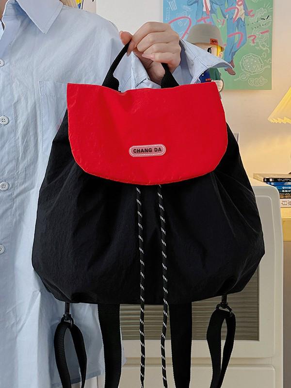 High-End Rucksack für Damen im koreanischen Stil, niedlich, leicht mit Kordelzug, für Pendler und Ausflüge