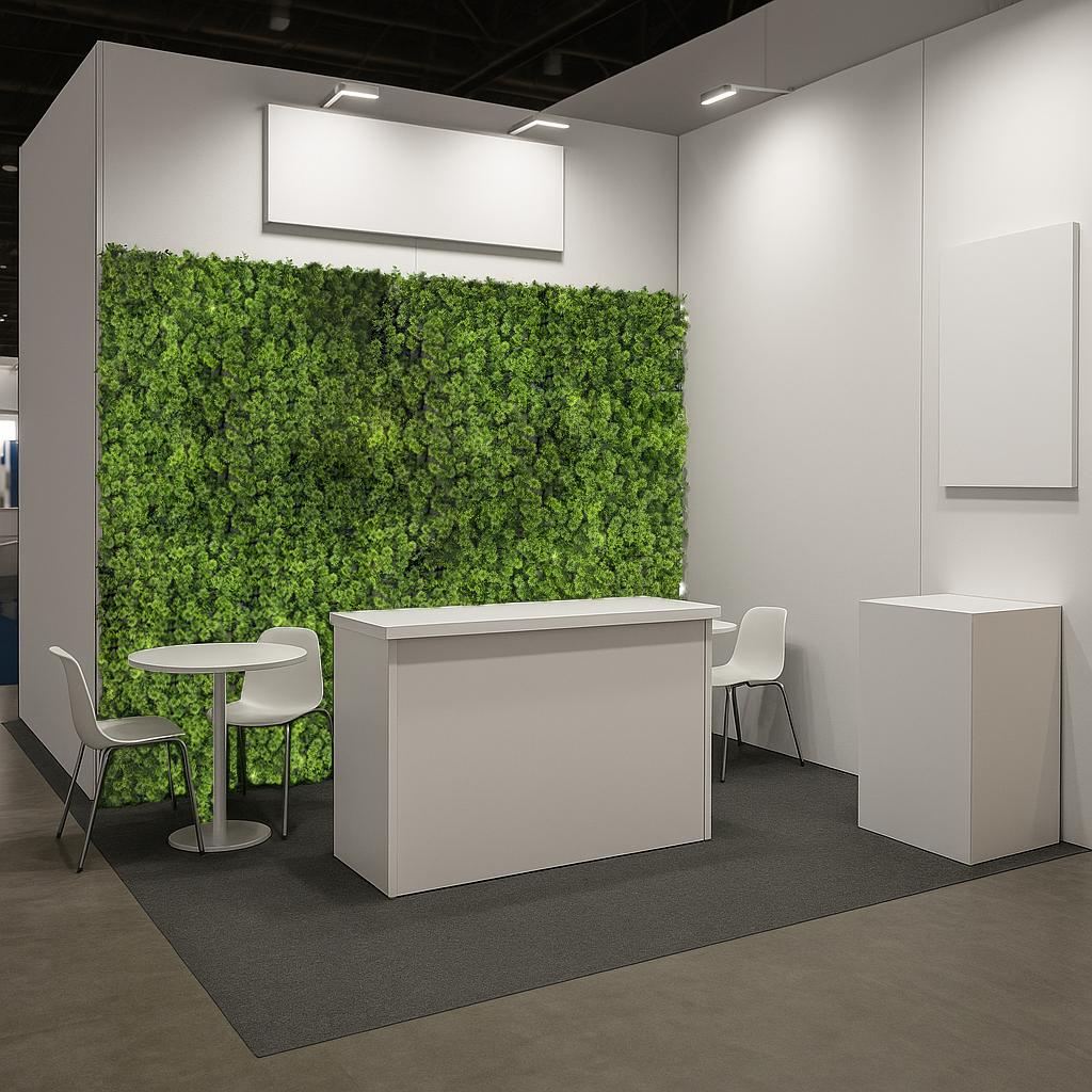 Zielona ściana - panel roślinny - mech - trudnopalny / uv odporny 50 x 50