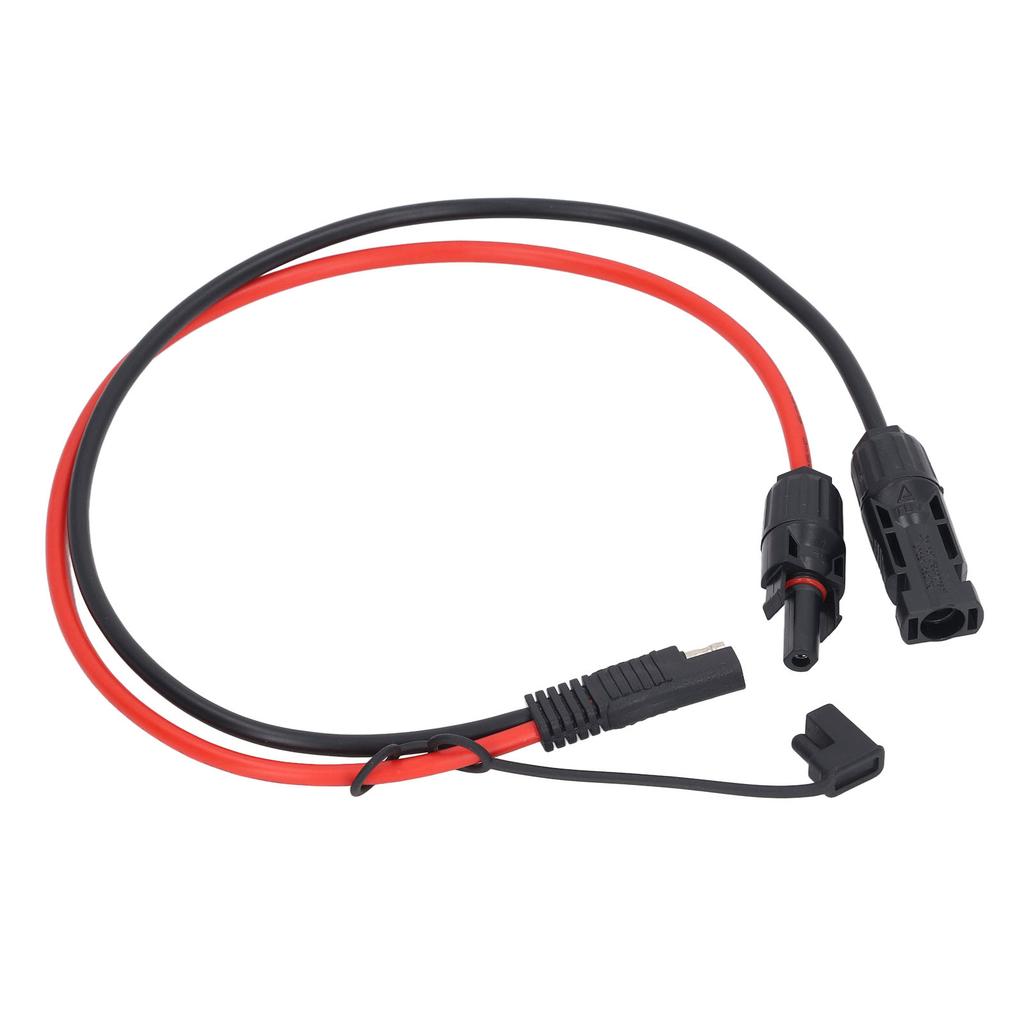 Solar Panel to SAE Adapter Cable PV Connector Solar Extension Cable with Waterproof Cap 10AWG 0.60m
