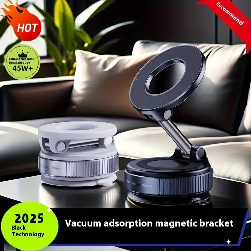 1pc Multi-Scene Magnetic Phone Mount for Cars | 3D Vacuum Lock Technology | 360° Rotatable & Shock-Resistant,Without Battery