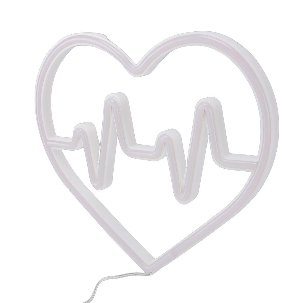 Heart Shaped LED Neon Sign Romantic Neon Light USB Battery Powered for Bedroom Wedding Proposal Party Decoration Pink