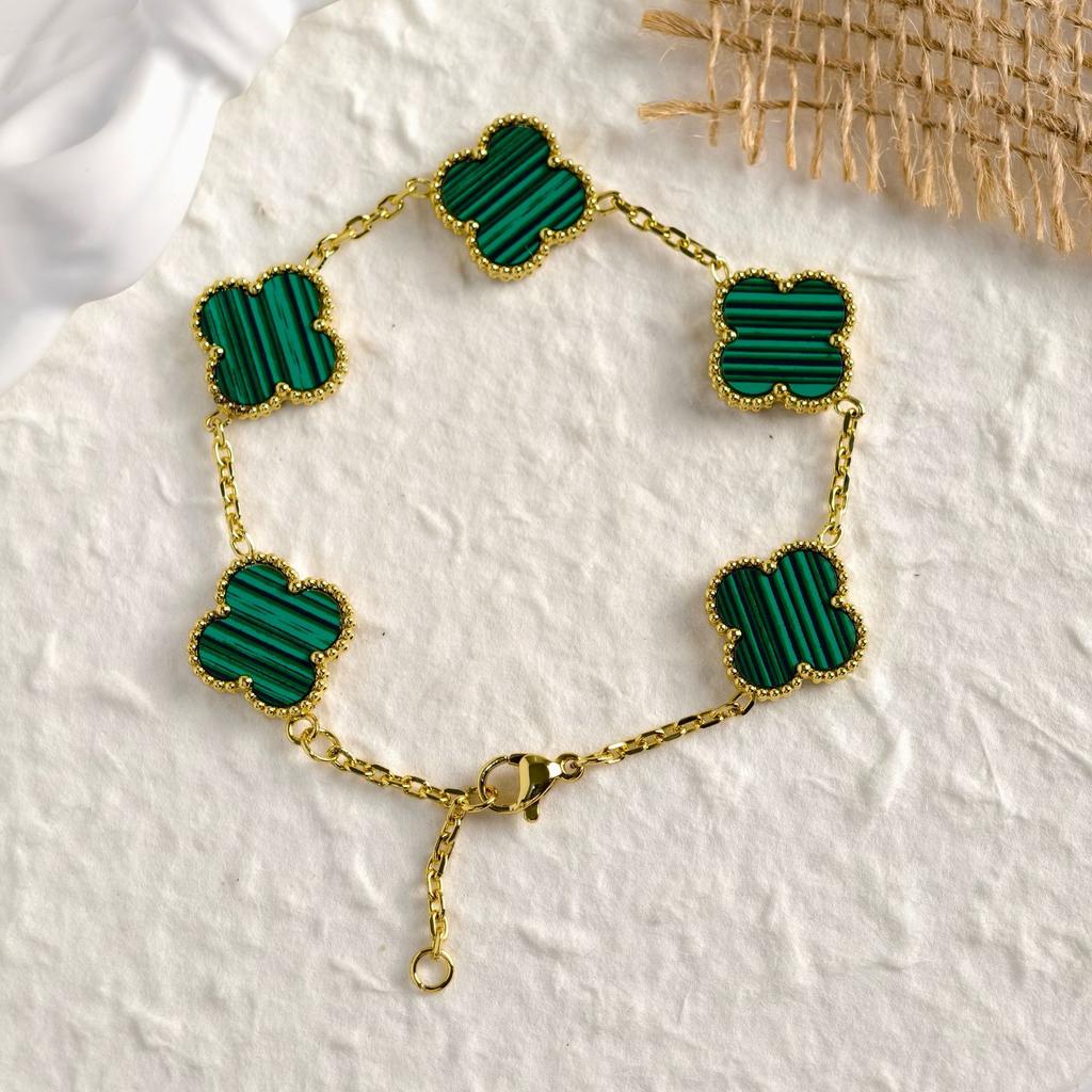 Four-leaf Clover Bracelet Does Not Fade High Quality 15mm Double-sided Bracelet for Women