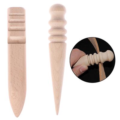 Χειροποίητη ράβδος Burnishing Leather Craft Edges Slicker Round Wood Leathercraft Tool