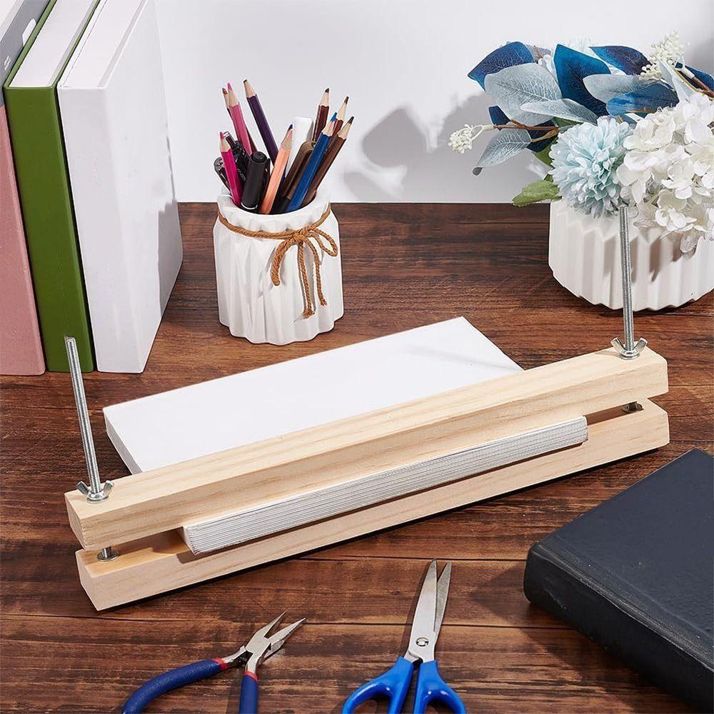 Portable Bookbinding Press Sturdy Binding Machines Wooden Book Press Craft Enthusiasts