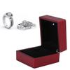 Ring Box Square Ring Jewelry Earring Coin Box with LED Light for Wedding Engagement